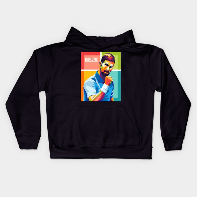 djokovic Kids Hoodie by cool pop art house